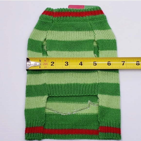 Disney Pets Holiday Apparel Collecti Pluto Stripped Knit Sweater Size Small NWT - Picture 4 of 4